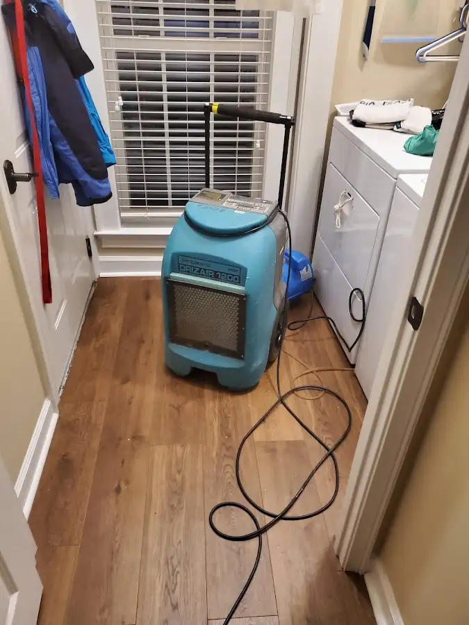 Commercial dehumidifier deployed for Flood Damage Cleanup in Brent