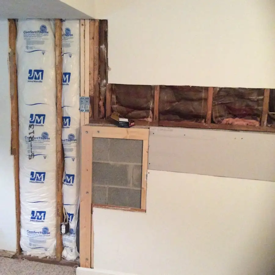 Wall insulation replacement during Structural Drying in Brent